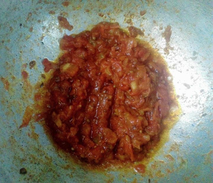 Gravy preparation for Kadai Paneer