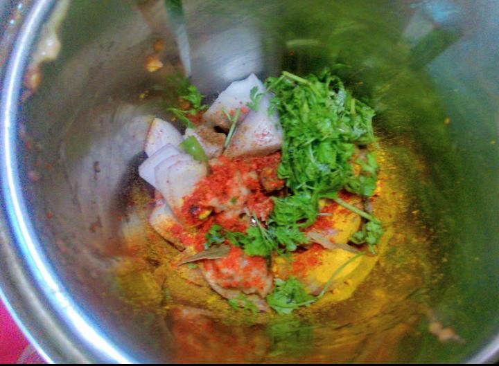 Gravy preparation for Paneer Bhurji