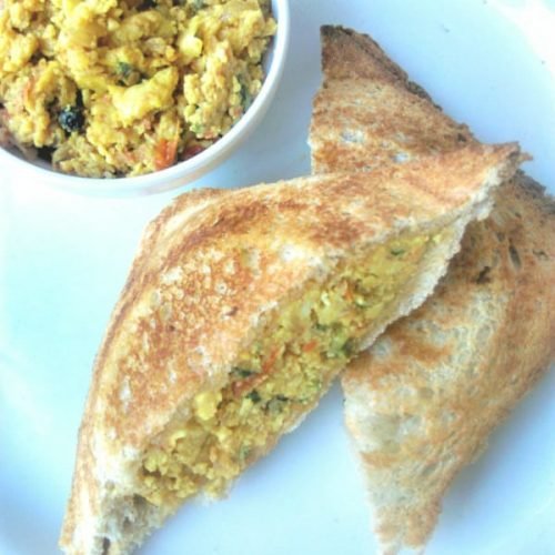 Egg Bhurji Toast Recipe