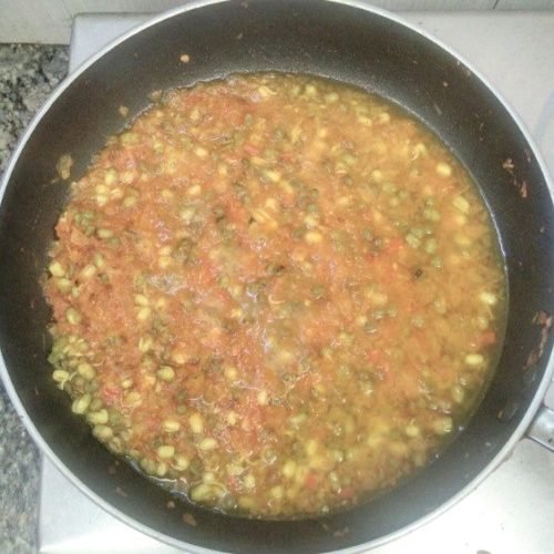Sprouts Curry cooking process